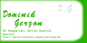 dominik gerzon business card